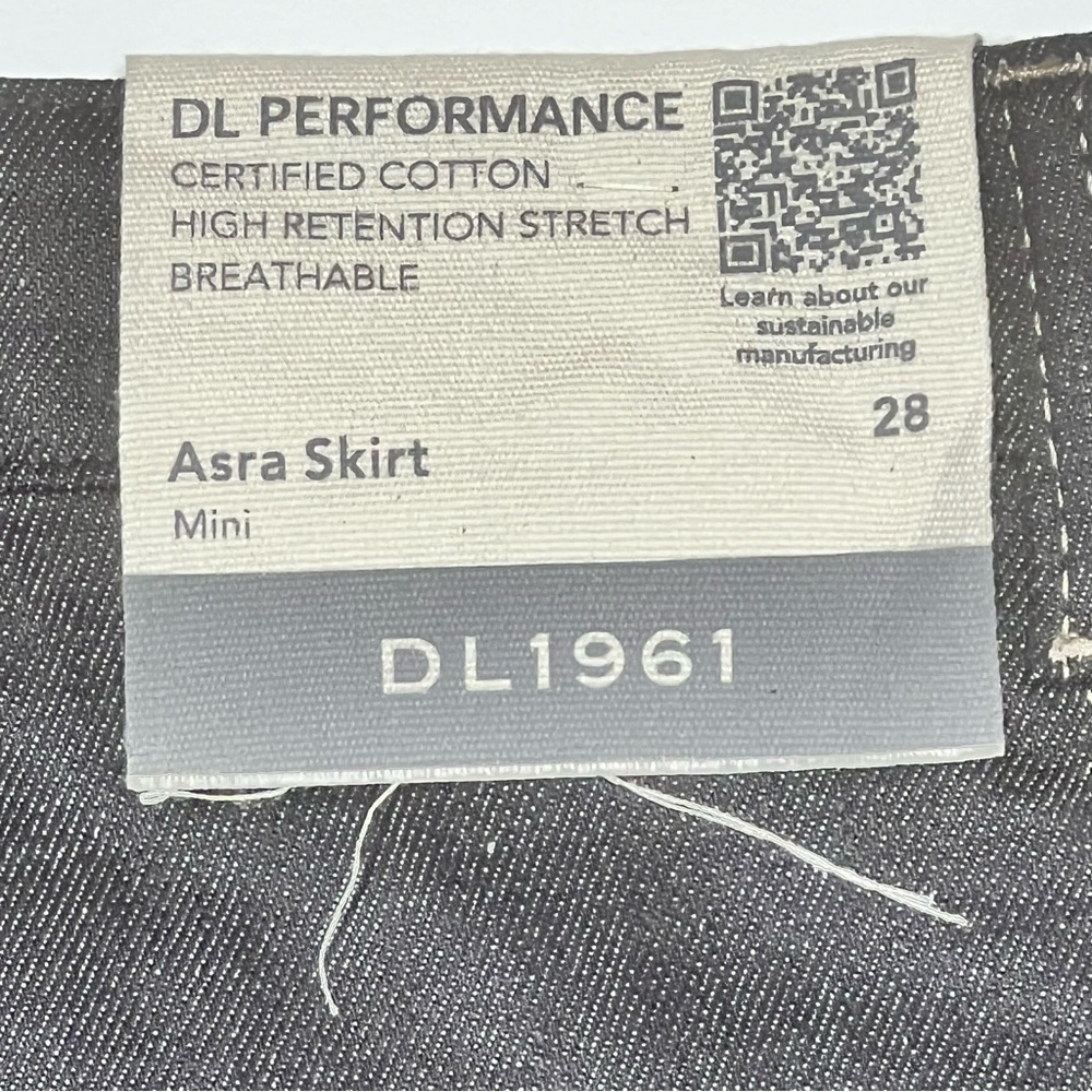 DL1961 Asra Mini Skirt Indigo size Med 28 NWT - Picture 5 of 13